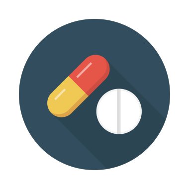 pills glyph düz vektör simgesi