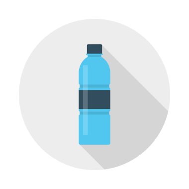 düz içmek glif simge vektör