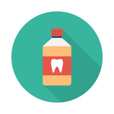 Düz diş glif simge vektör