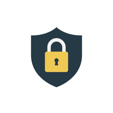 koruma glyph düz vektör simgesi