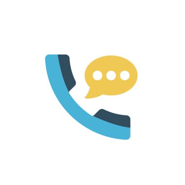 çağrı glif düz vektör simgesi