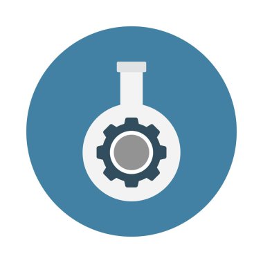 dişli glyph düz vektör simgesi