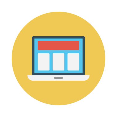 tarayıcı glif düz vektör simge