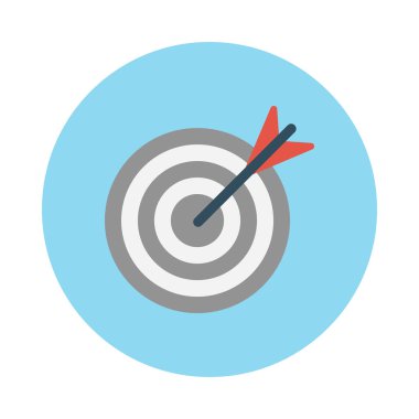 odak glyph düz vektör simgesi