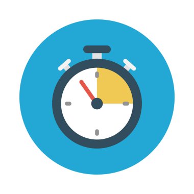 zamanlayıcı glyph düz vektör simgesi