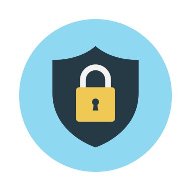 koruma glyph düz vektör simgesi