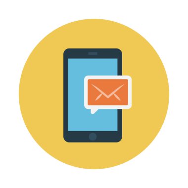 e-posta glyph düz vektör simgesi