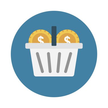 sepet glyph düz vektör simgesi