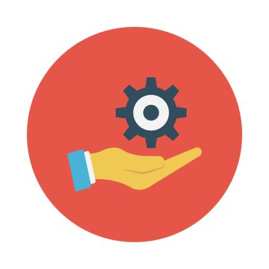 glyph düz vektör simgesini ayarlama