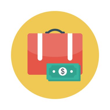 portföy glyph düz vektör simgesi