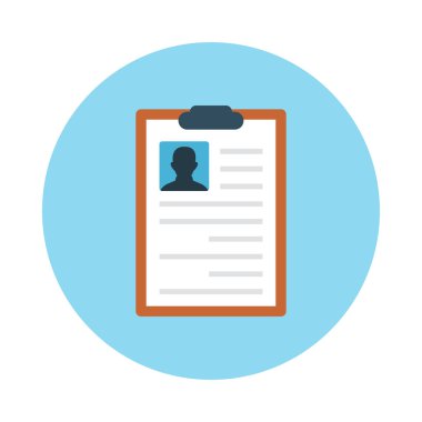 CV glif düz vektör simgesi