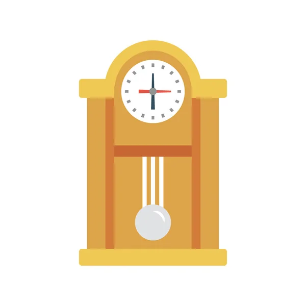 Reloj Glifo Icono Vector Plano — Vector de stock