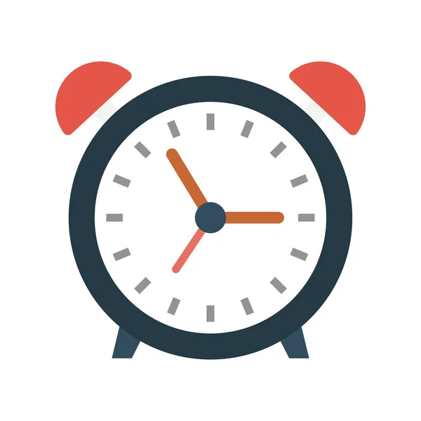 Reloj Glifo Icono Vector Plano — Archivo Imágenes Vectoriales