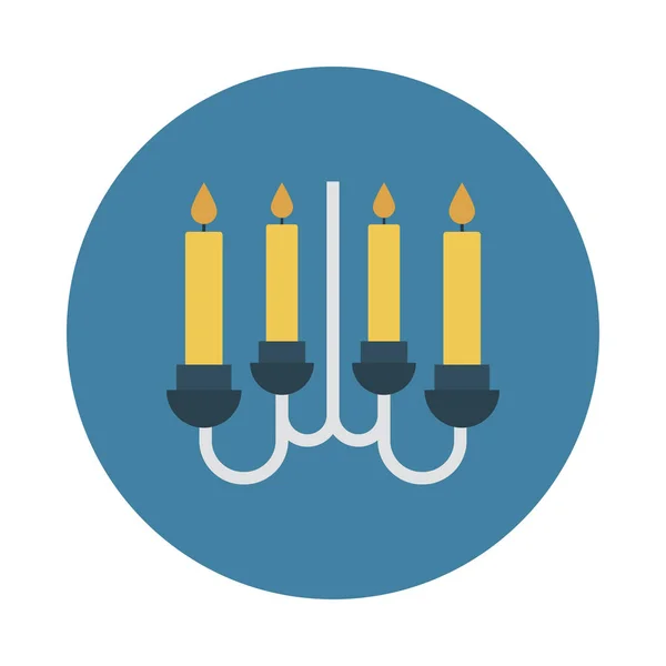 Candles Glyph Flat Vector Icon — Stock Vector