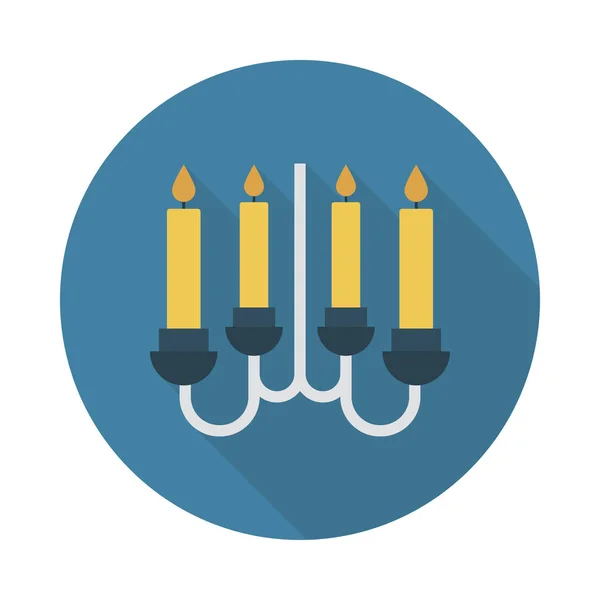 Candles Glyph Flat Vector Icon — Stock Vector