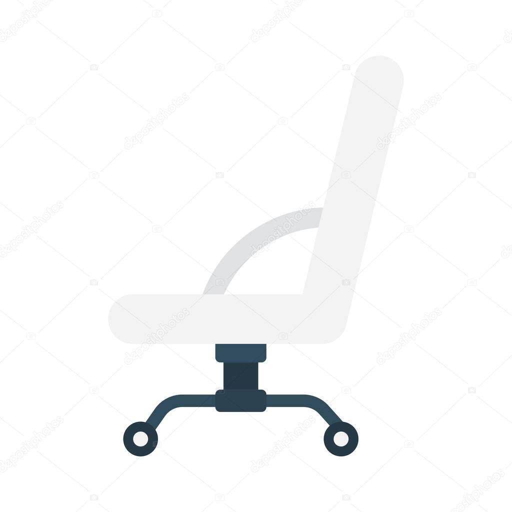 seat glyph flat vector icon