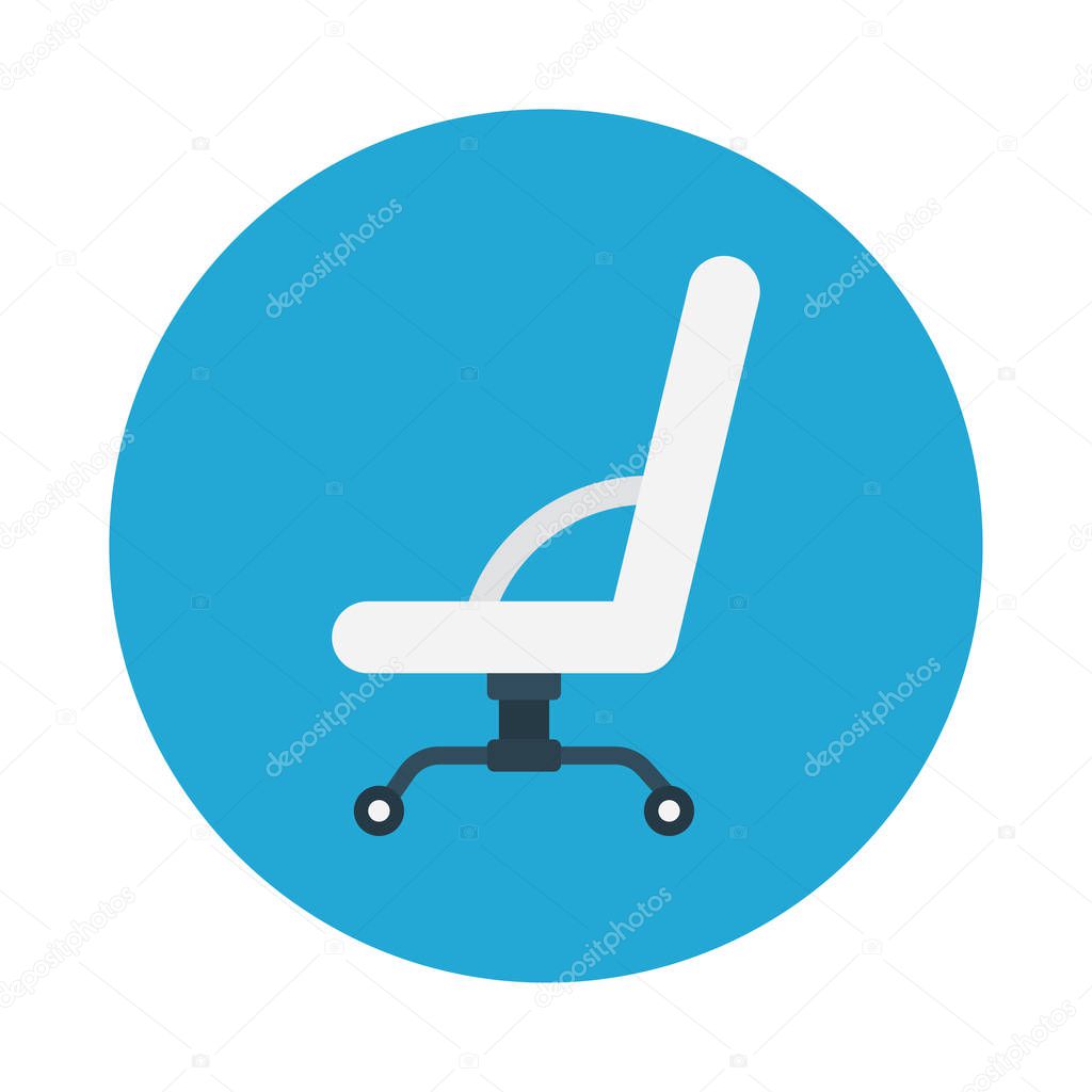 seat glyph flat vector icon