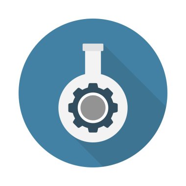 dişli glyph düz vektör simgesi