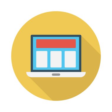 tarayıcı glif düz vektör simge