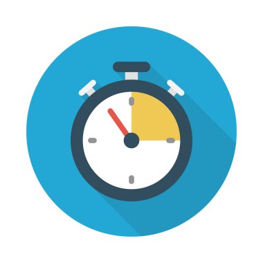 zamanlayıcı glyph düz vektör simgesi