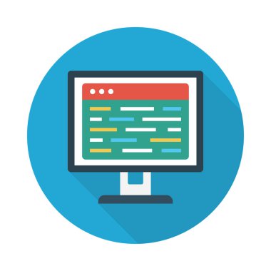 tarayıcı glif düz vektör simge