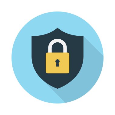 koruma glyph düz vektör simgesi