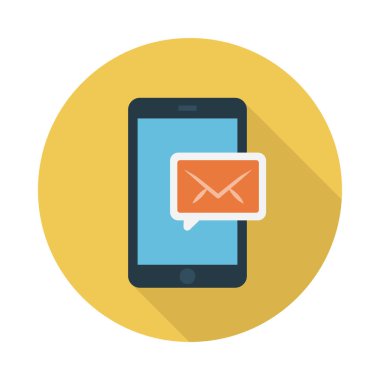 e-posta glyph düz vektör simgesi