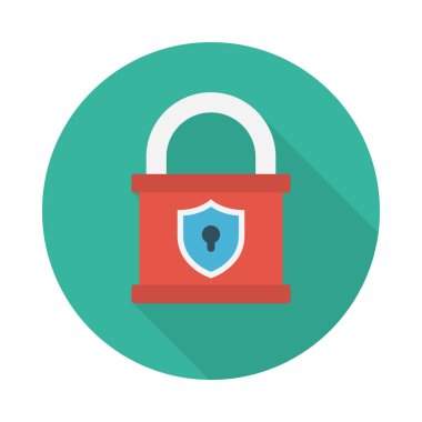 güvenli glif düz vektör simgesi