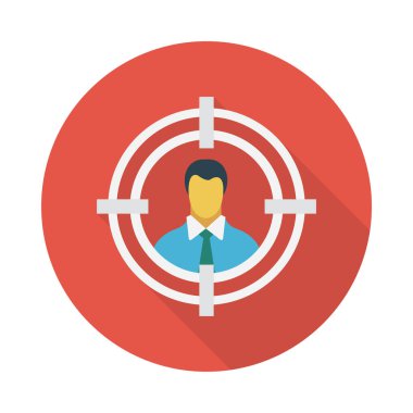 Kullanıcı glif düz vektör simgesi