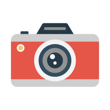 Dslr glyph düz vektör simgesi