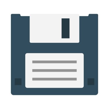 disket glif düz vektör simgesi