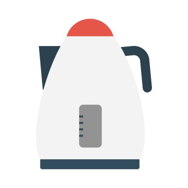 çaydanlık glyph düz vektör simgesi