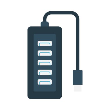 adaptör glyph düz vektör simgesi