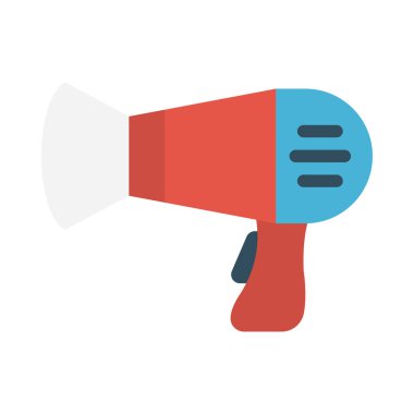 üfleyici glyph düz vektör simgesi