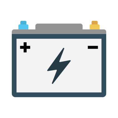 akümülatör glyph düz vektör simgesi