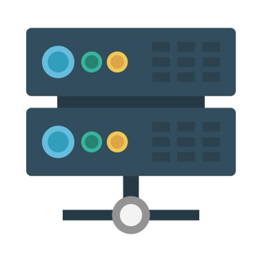 depolama glif düz vektör simgesi