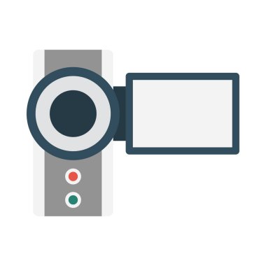 film glyph düz vektör simgesi