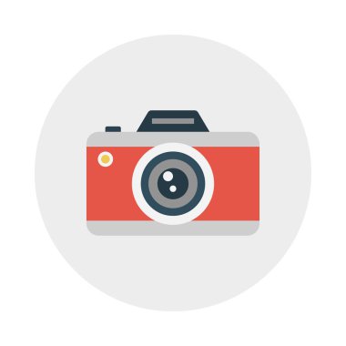 Dslr glyph düz vektör simgesi