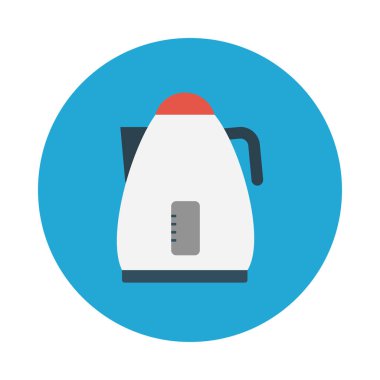 çaydanlık glyph düz vektör simgesi