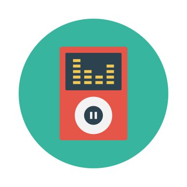 ses glyph düz vektör simgesi