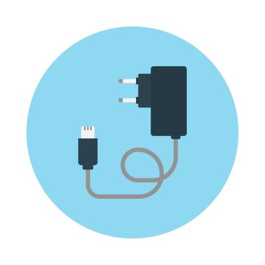 adaptör glyph düz vektör simgesi