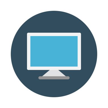 ekran glif düz vektör simgesi