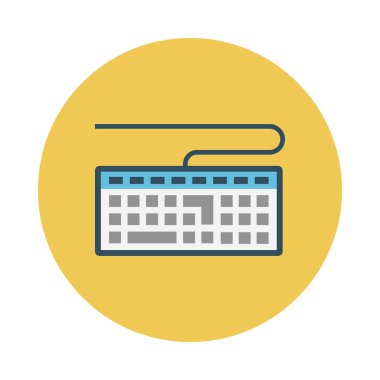 bilgisayar glif düz vektör simge