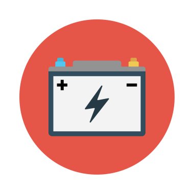 akümülatör glyph düz vektör simgesi