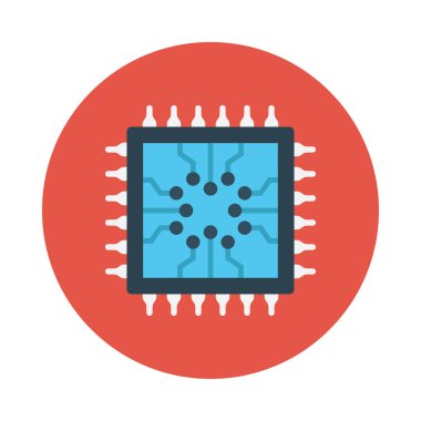 Gpu glyph düz vektör simgesi