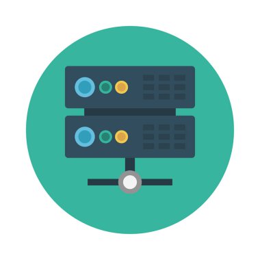 depolama glif düz vektör simgesi