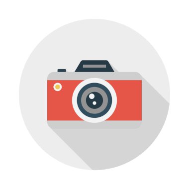 Dslr glyph düz vektör simgesi