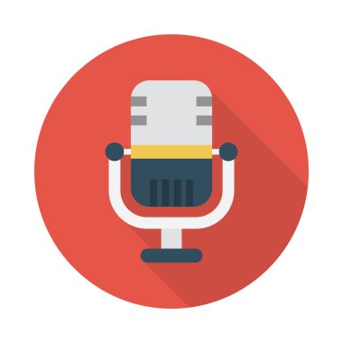 düz hoparlör glif simge vektör