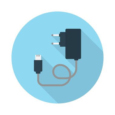 adaptör glyph düz vektör simgesi