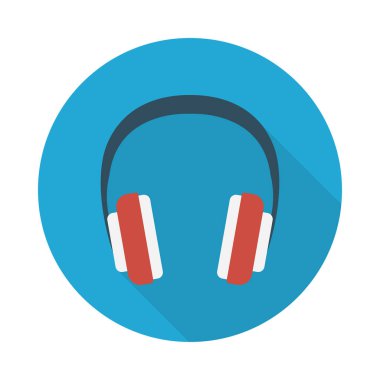 kulaklık glif düz vektör simge